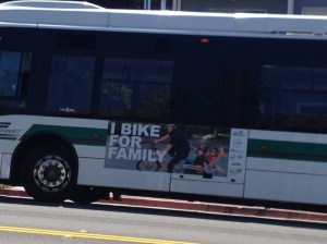 Bike East Bay billboard on our local bus line.